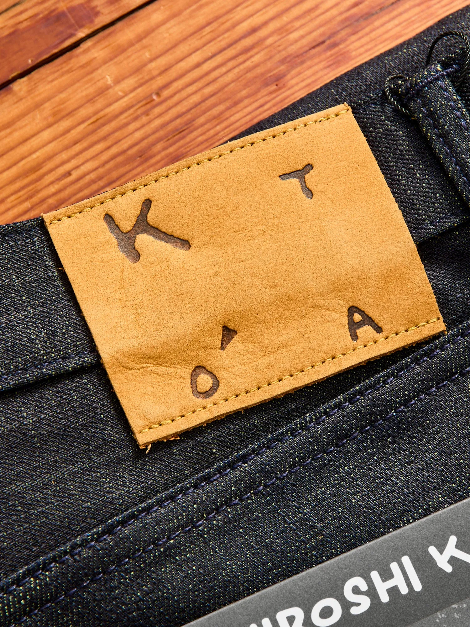 "Etched" 13oz Green Weft Stretch Selvedge Denim - Pen Slim