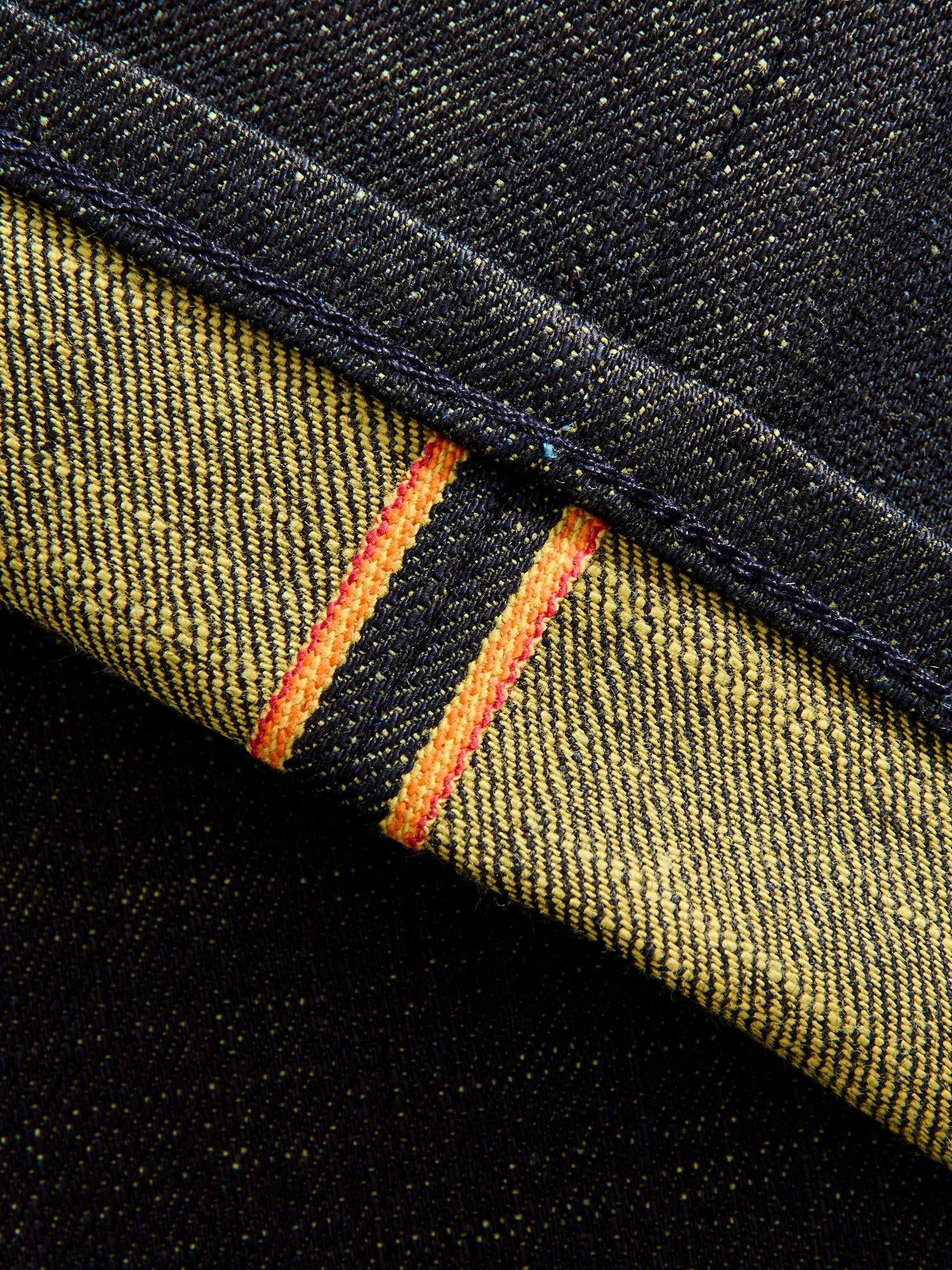 "Etched" 13oz Green Weft Stretch Selvedge Denim - Pen Slim