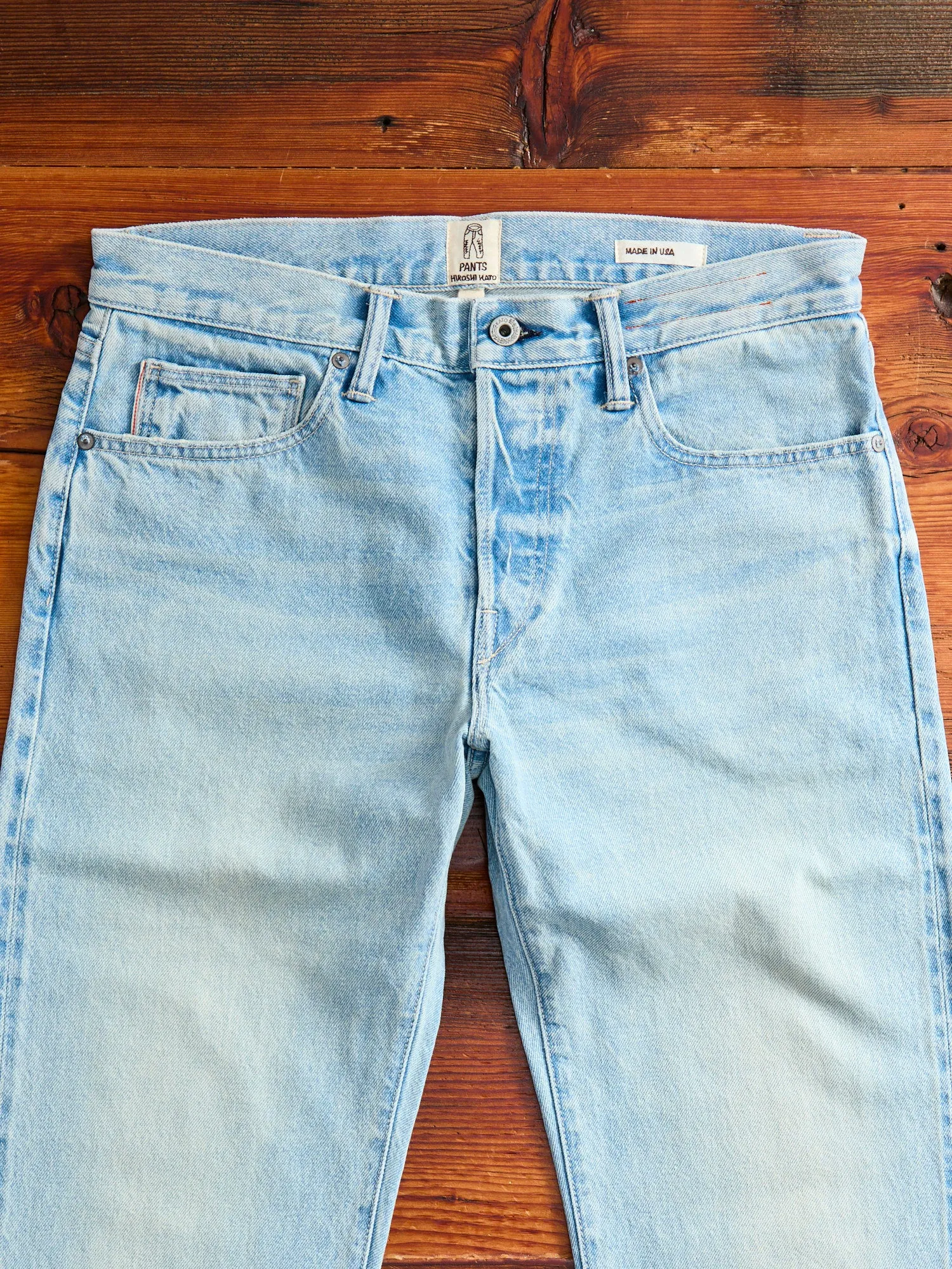 "Huey" 12.5oz Washed Indigo Selvedge Denim - Hammer Straight