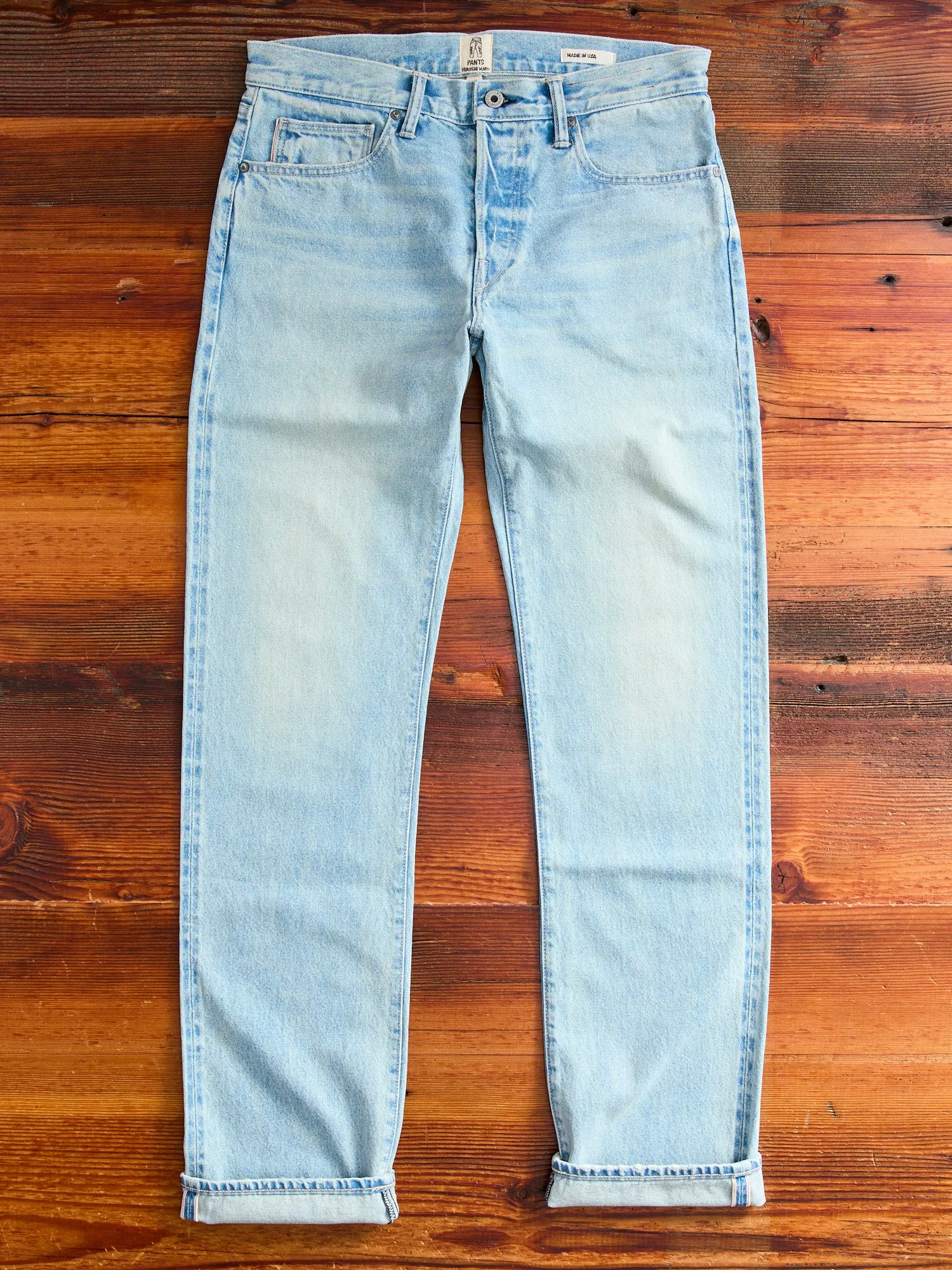 "Huey" 12.5oz Washed Indigo Selvedge Denim - Hammer Straight