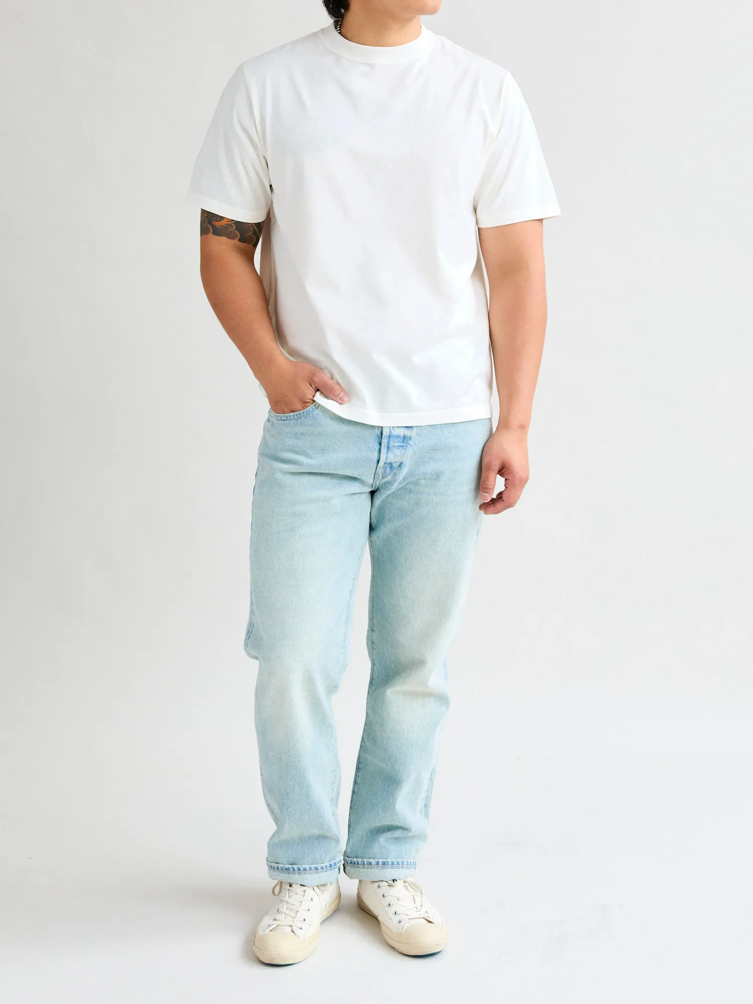 "Huey" 12.5oz Washed Indigo Selvedge Denim - Hammer Straight