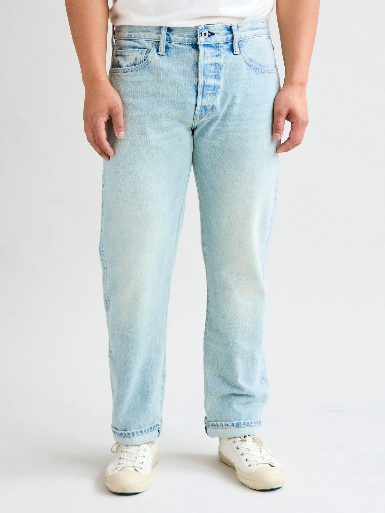 "Huey" 12.5oz Washed Indigo Selvedge Denim - Hammer Straight