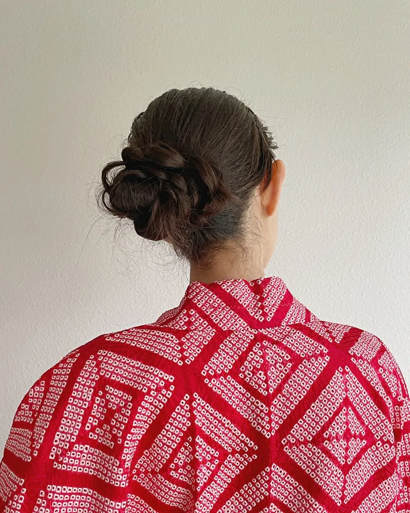 Rhombic Crystal Shibori Haori Kimono Jacket