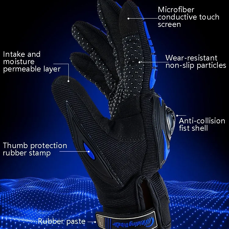 Riding Tribe MCS-17 Motorcycle Gloves Touch Screen Outdoor Riding Gloves, Size: XL(Black)