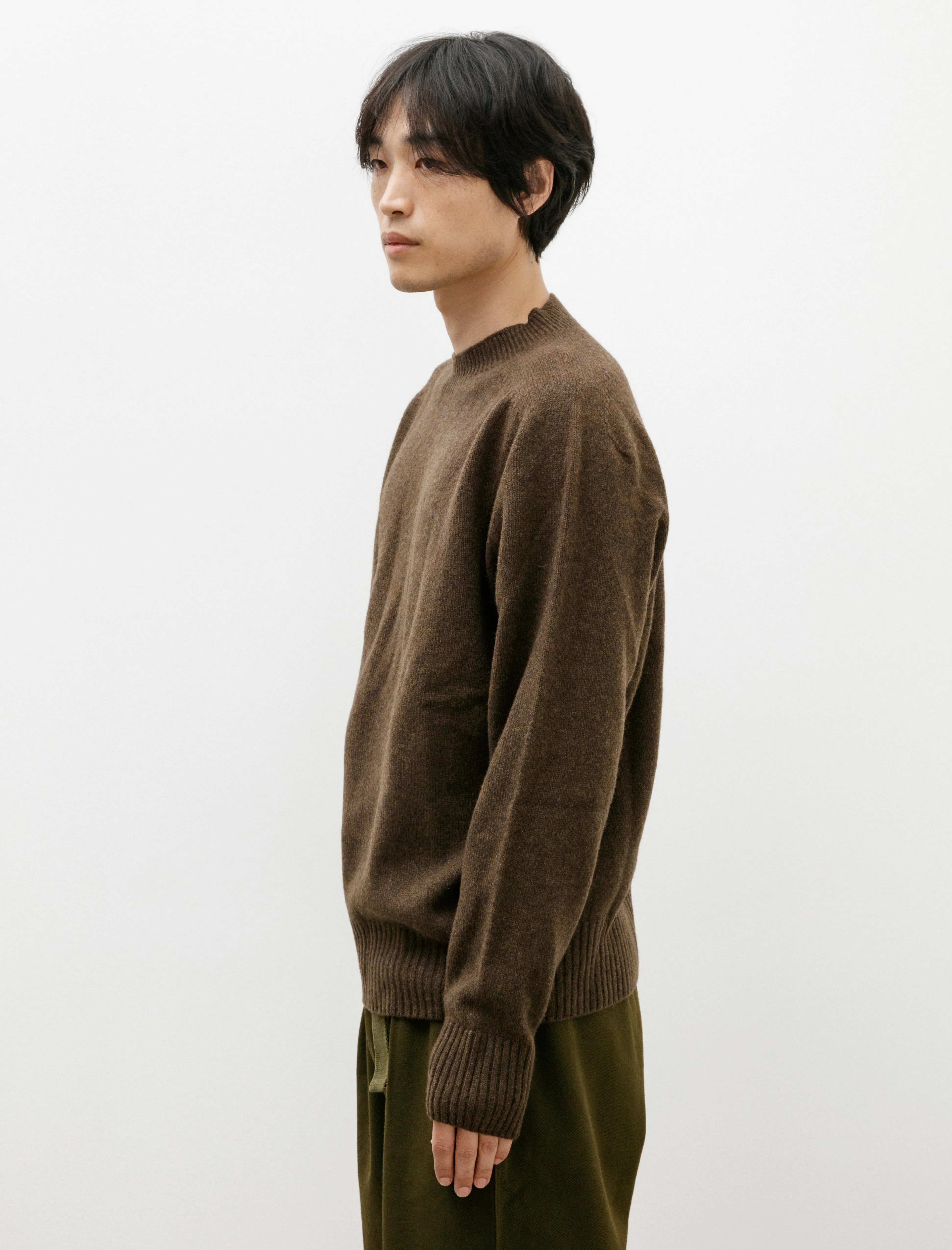 Seamless Crewneck Merino Cashmere Bracken