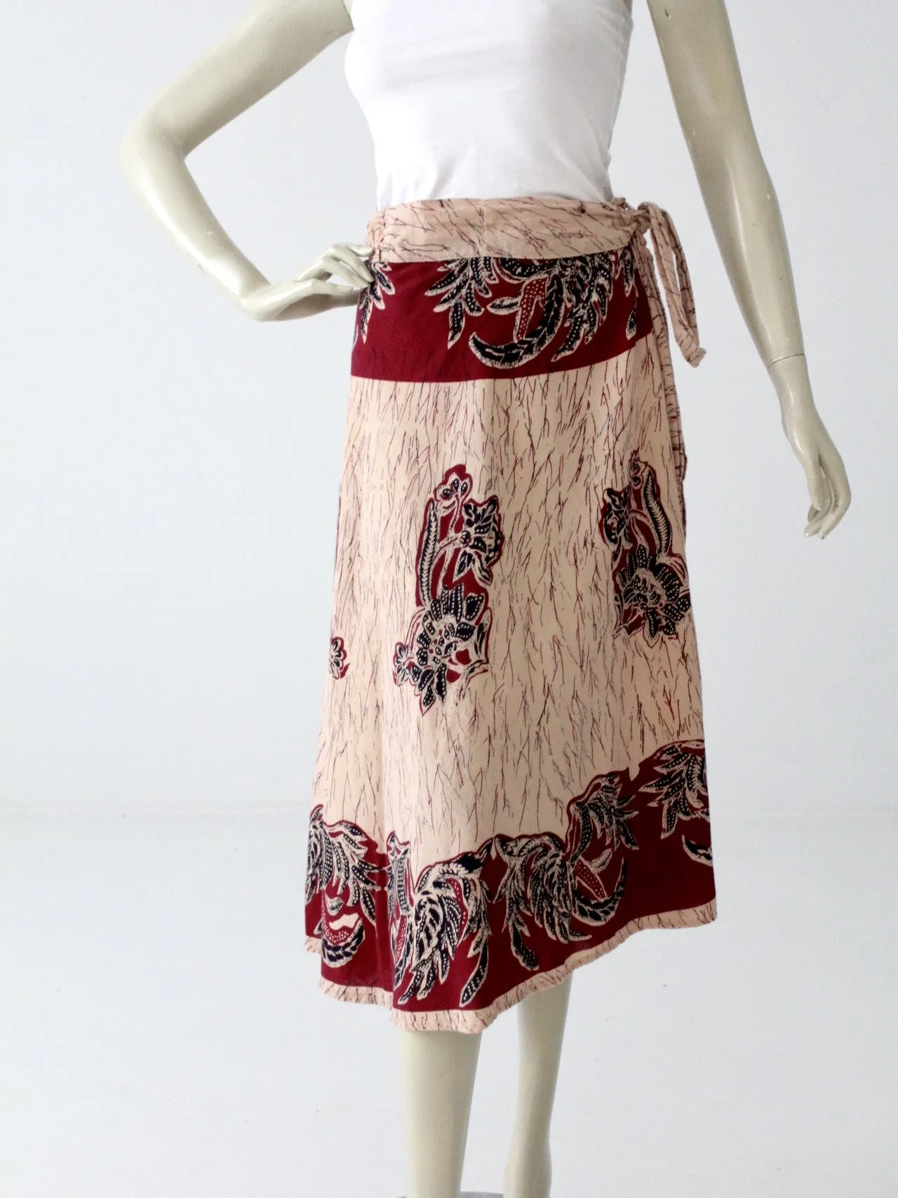 vintage 70s India cotton wrap skirt