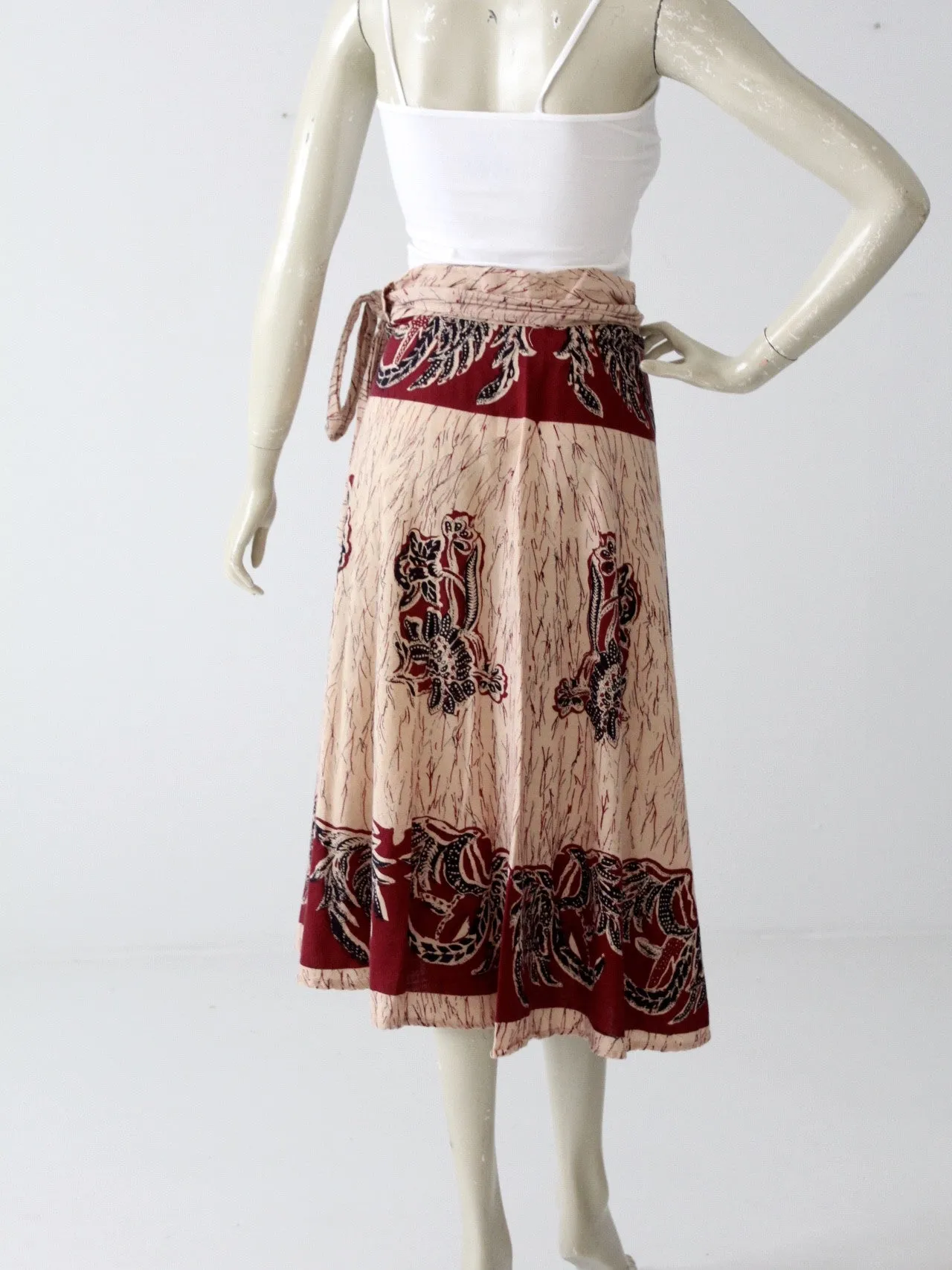vintage 70s India cotton wrap skirt