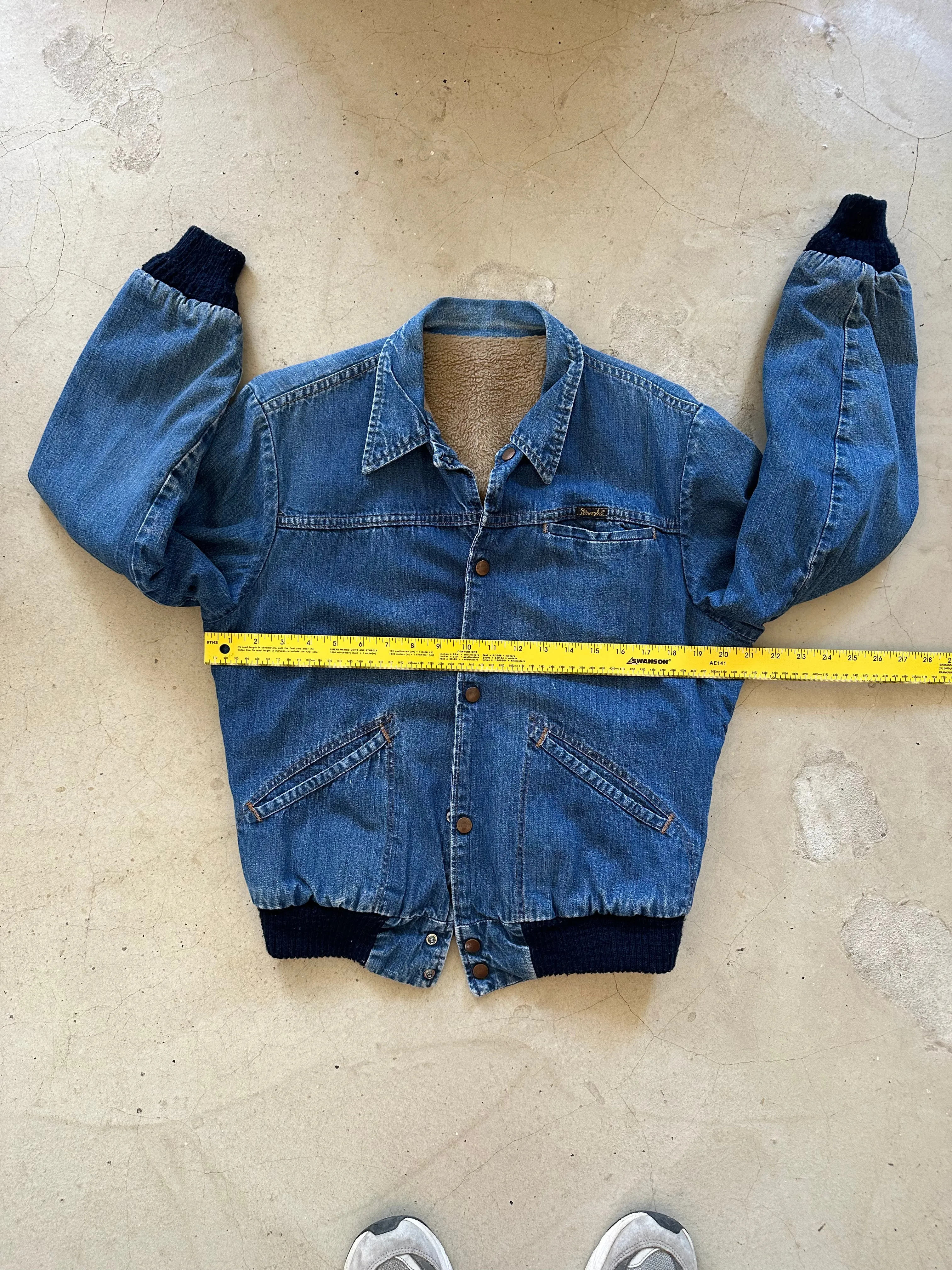 Vintage: Wrangler Shearling lined Denim Jacket