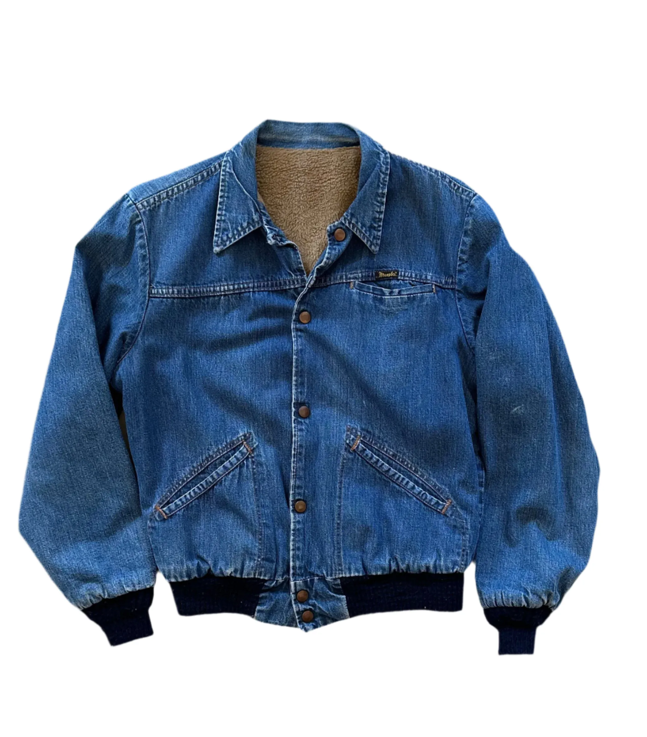 Vintage: Wrangler Shearling lined Denim Jacket