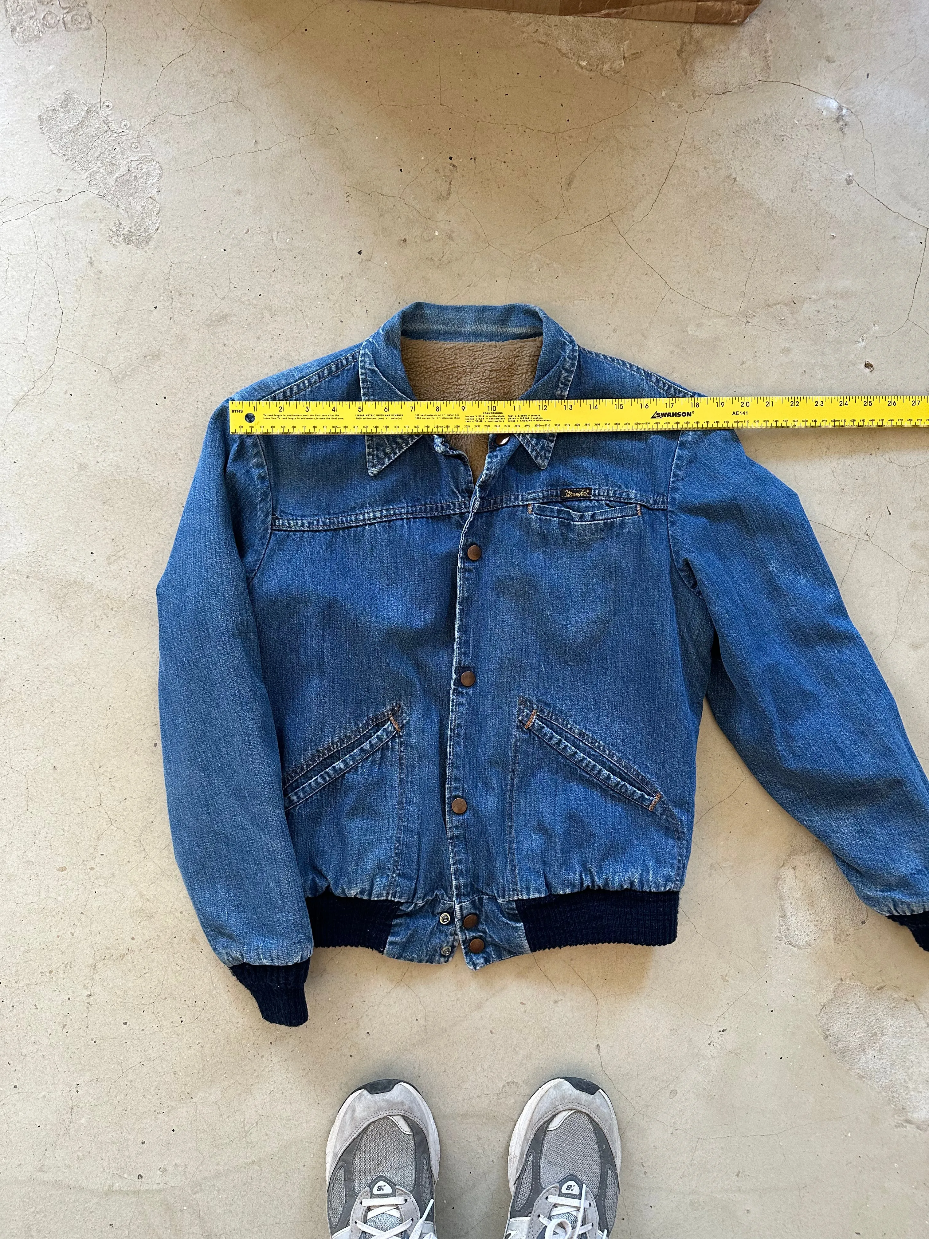 Vintage: Wrangler Shearling lined Denim Jacket
